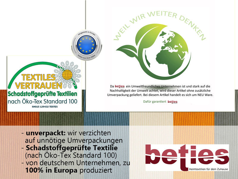 XL Rollen Hülle ca. 25x70 cm Cord-Samt beties "HYggelig No.1" Kissenbezug in Raumausstatter Qualität aus deutschem Unternehmen