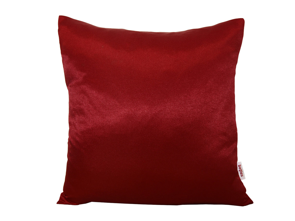 Kissenbezug ca. 40x40 cm karmin-rot Glanz Satin anschmiegsam & edel beties