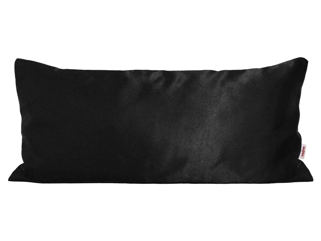 Kissenbezug ca. 40x80 cm schwarz Glanz Satin anschmiegsam & edel beties