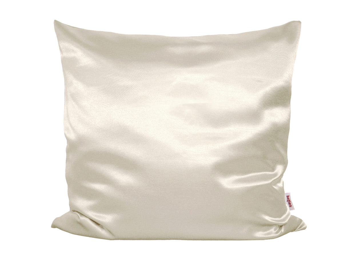 Champagner-Farbener Glanz Satin Kissenbezug ca. 80x80 cm anschmiegsam & edel von beties.
