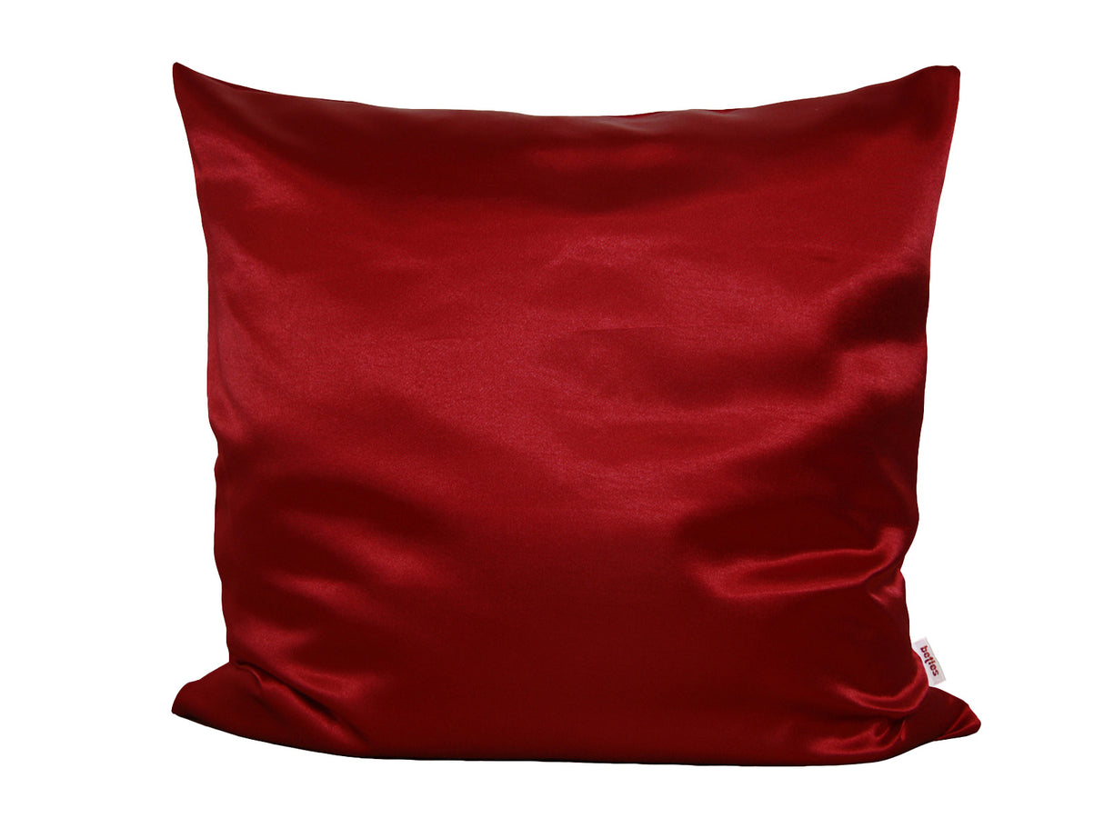 Kissenbezug ca. 80x80 cm karmin-rot Glanz Satin anschmiegsam & edel beties