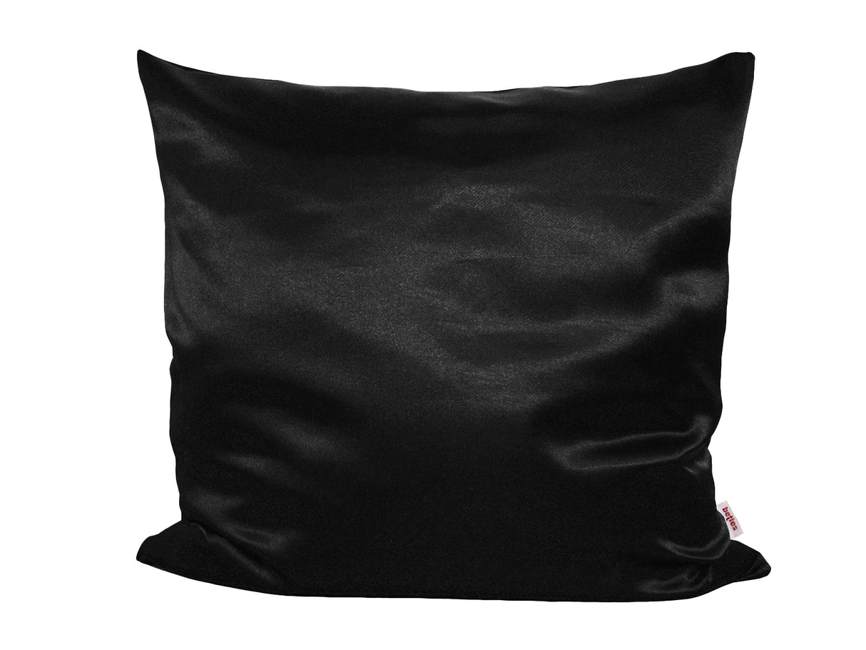 Kissenbezug ca. 80x80 cm schwarz Glanz Satin anschmiegsam & edel beties