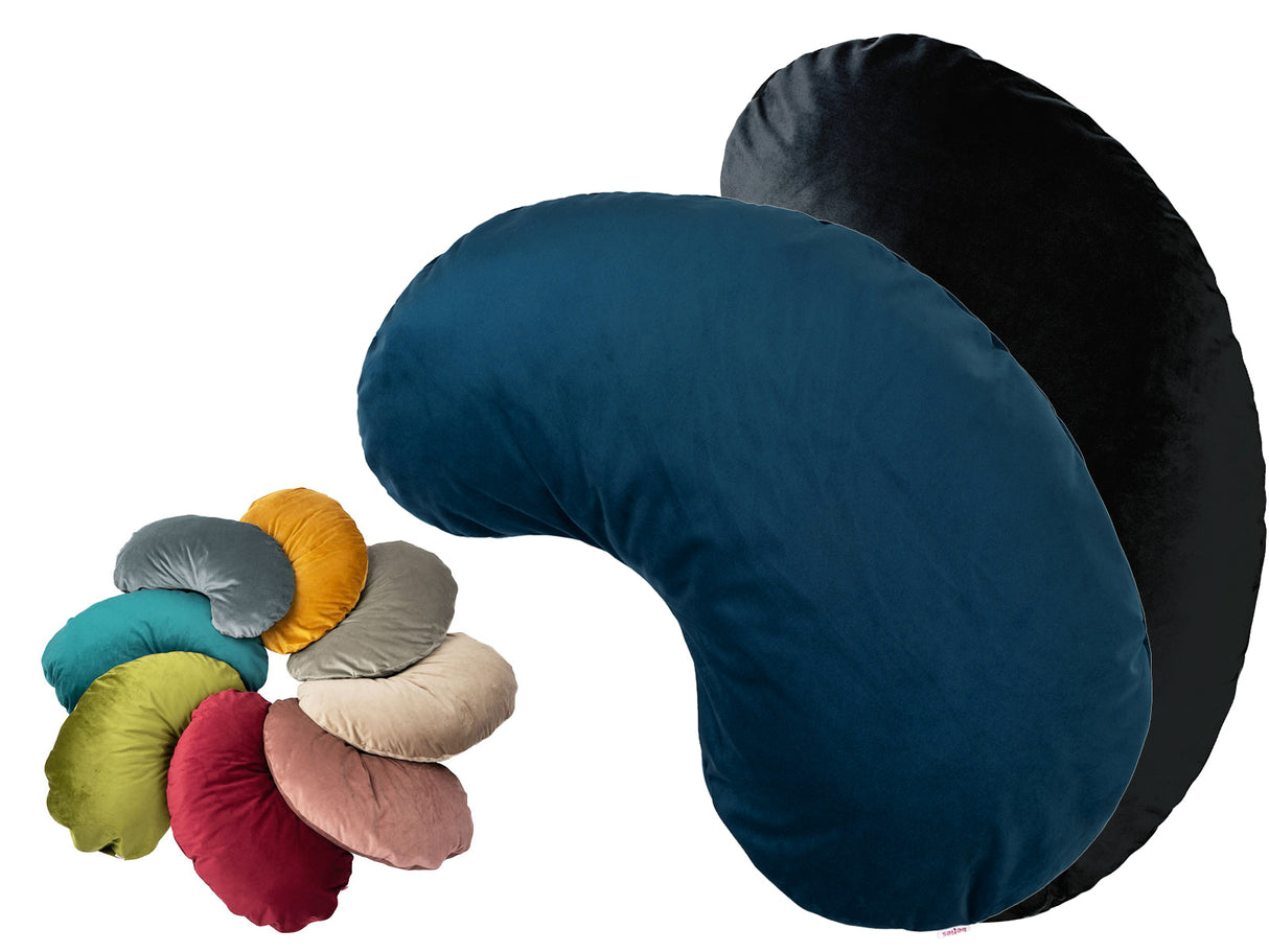 Kissen XL Bohne ca. 45x70 cm gefüllt Nierenform Seitenschläfer-/Nackenkissen beties "Samt&Sonders"