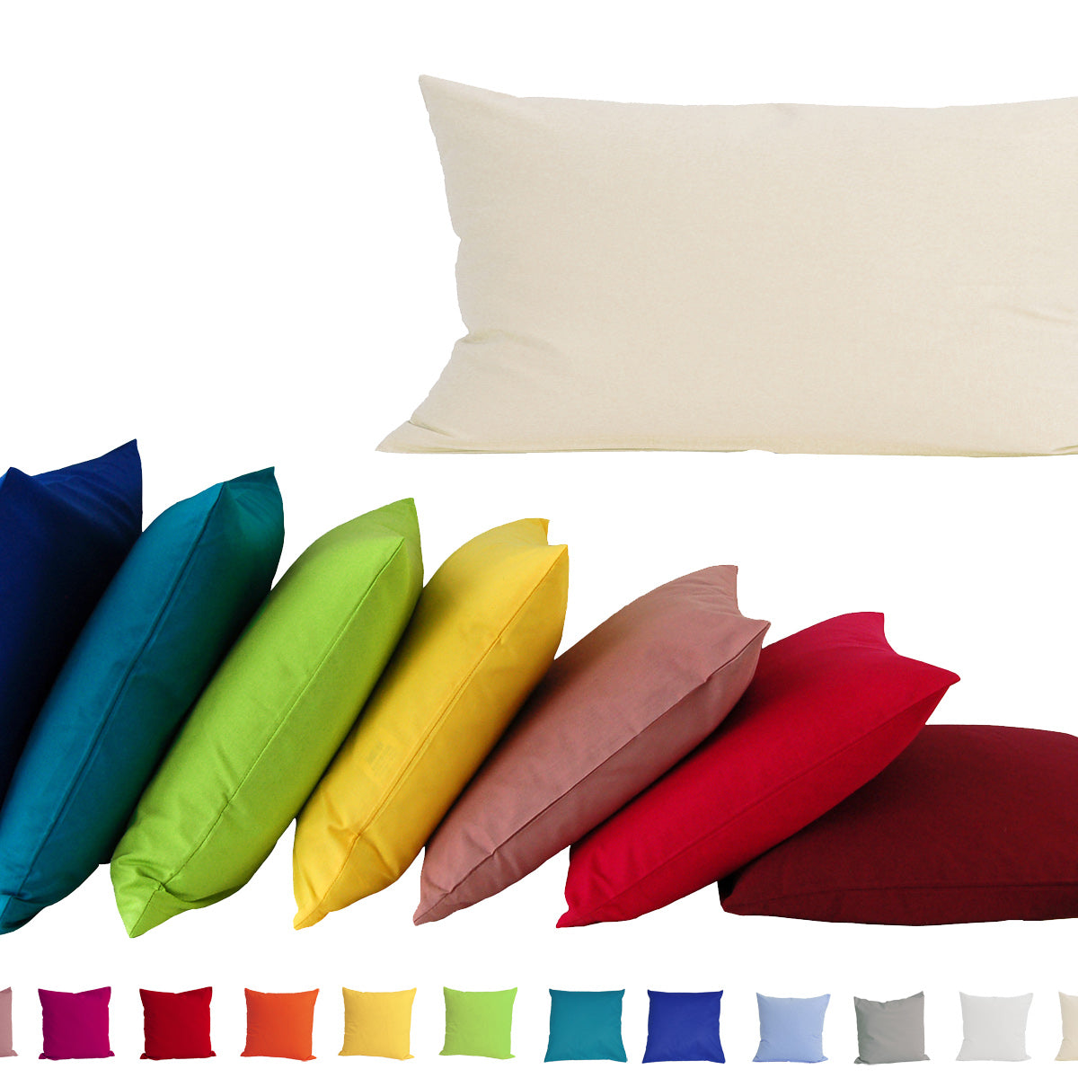 Kissenhülle 40x80 cm Baumwolle – mercerisiert