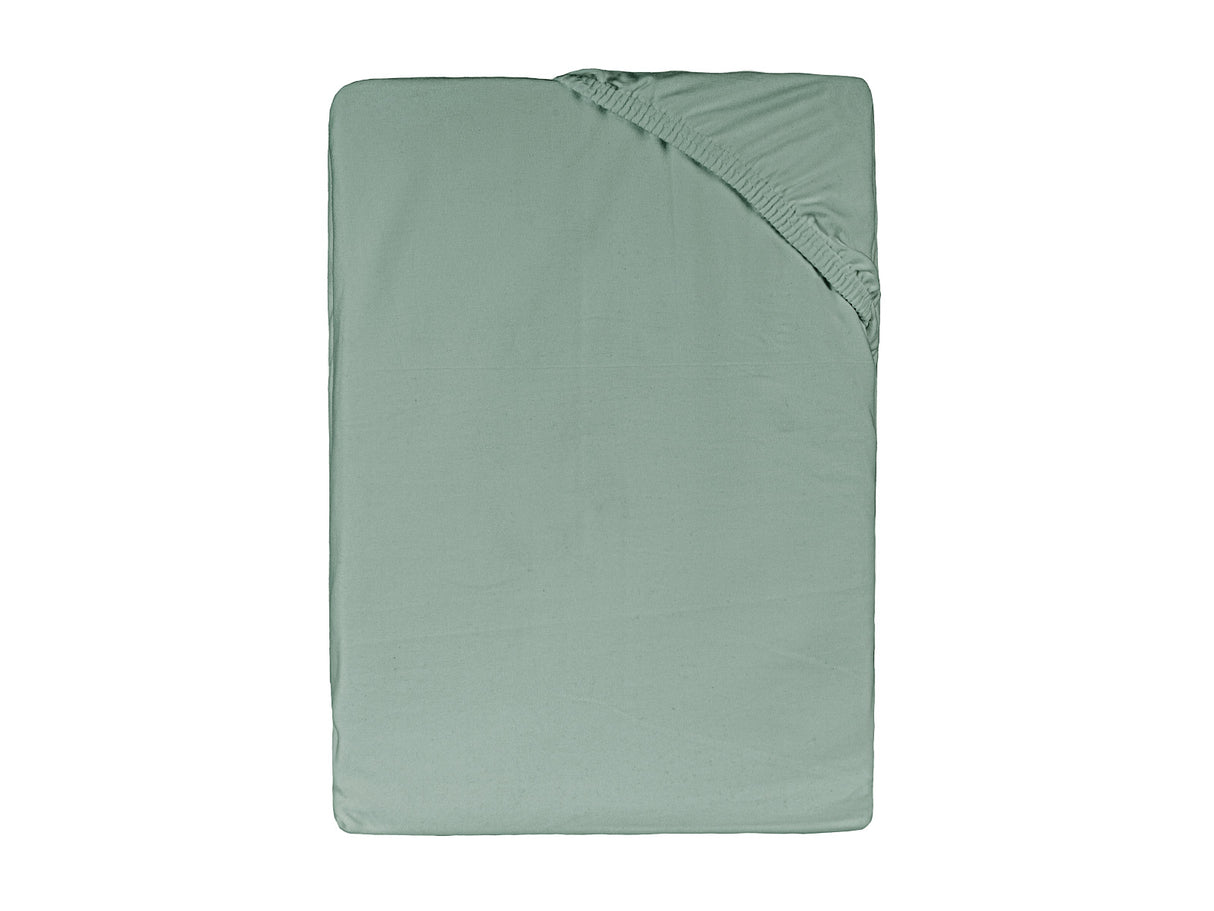 Spannbettlaken ca. 180-200x200 cm natural-grün beties "BasicSoft"