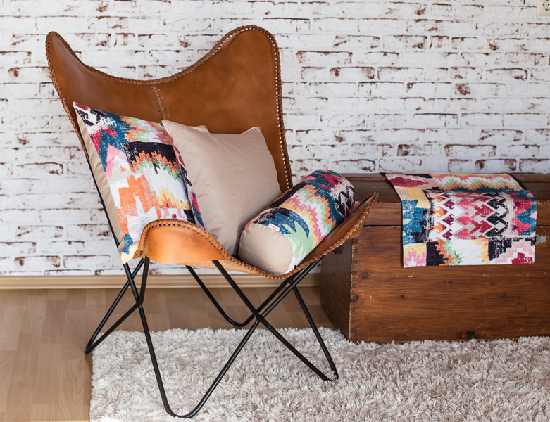 Kissenhülle rund ca. 80 cm Ø im Ethno-Stile beties "Ethno"