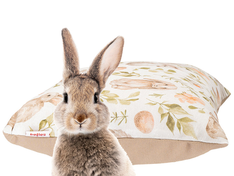 Housse de coussin env. 30x50 cm motif lapin Beties "Hoppel"