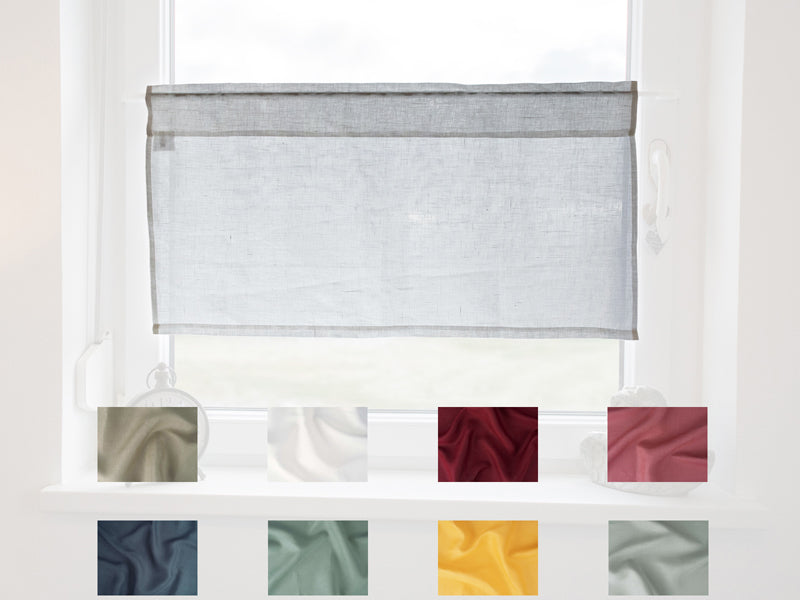 Rideau à panneaux env. 85x45 cm 100% lin beties "lin"