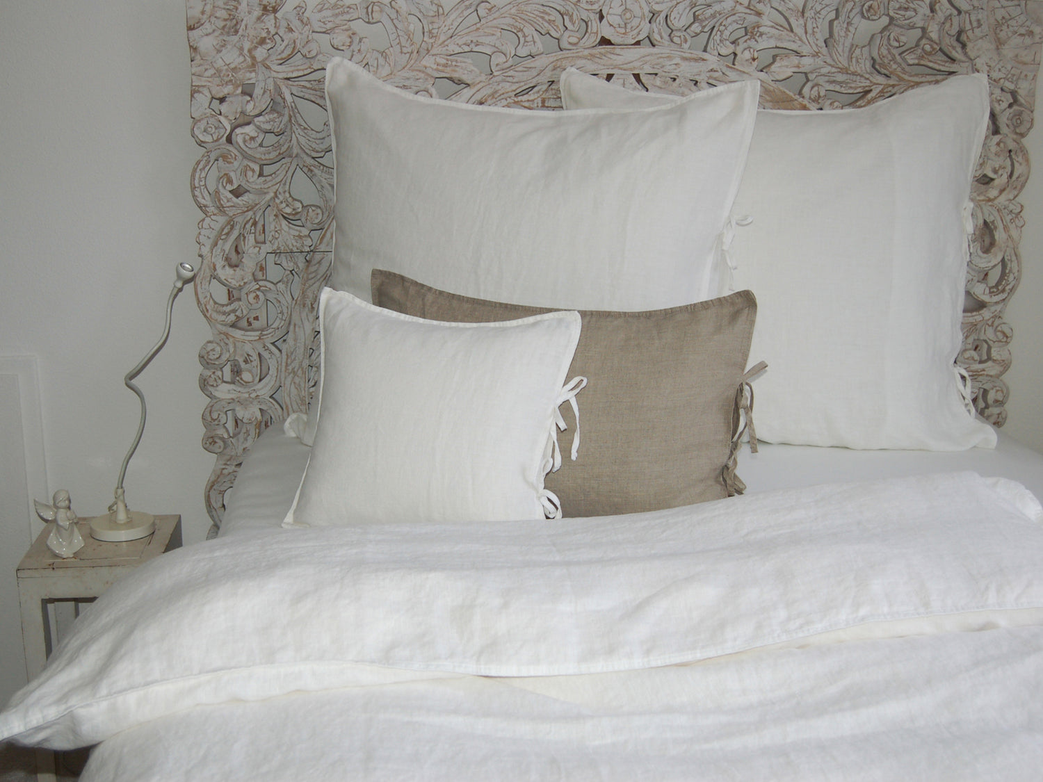 Taie d'oreiller env. 40x40 cm 100% lin beties "lin"