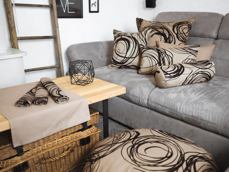 Kissenhülle rund ca. 80 cm Ø 100% Baumwolle beties "Mystik"