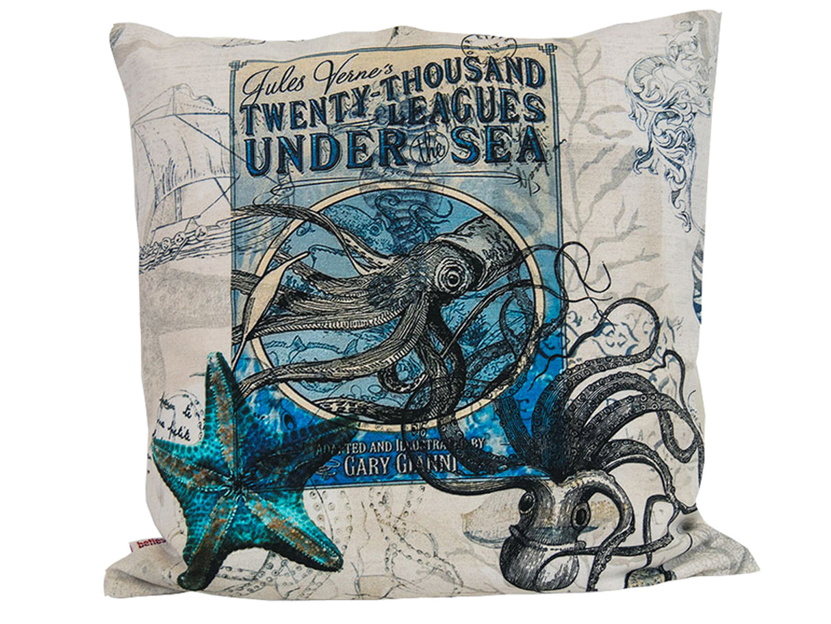 Kissenhülle ca. 40x40 cm Octopus Maritim beties"Nautic-Meerestiere"