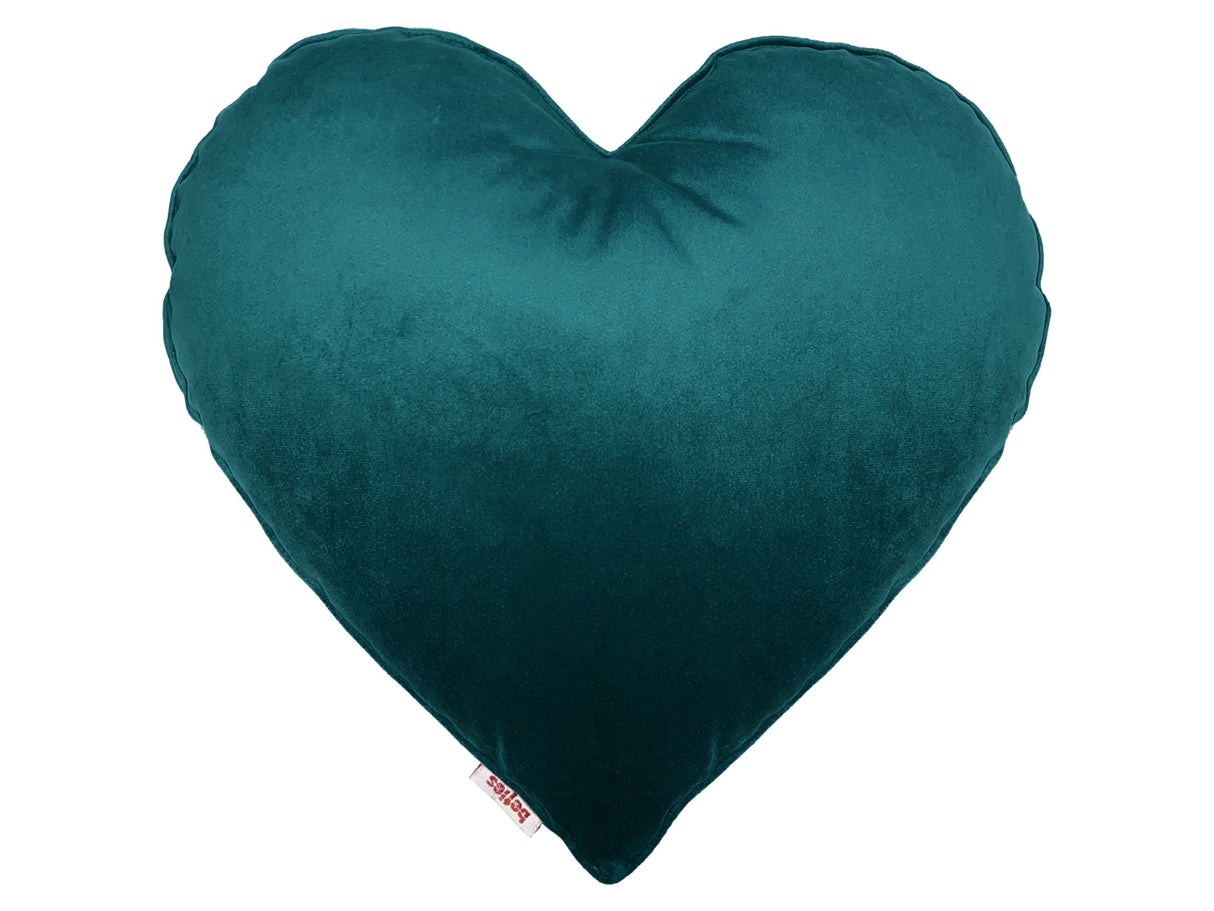 Herzkissen gefüllt petrol beties "Samt&Sonders"