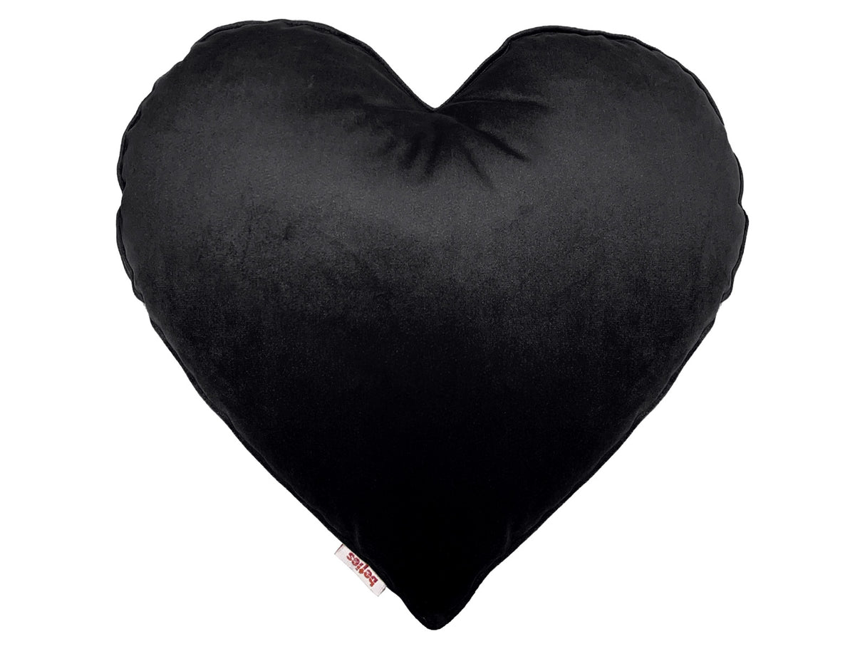 Herzkissen gefüllt schwarz beties "Samt&Sonders"