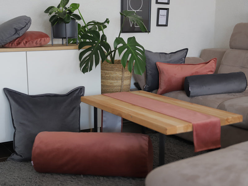 Housse de coussin ronde env. 60 cm Ø velours câlin beties "Samt&Sonders"