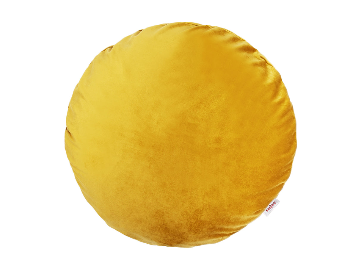 Kissenhülle rund ca. 40 cm Ø curry-senf beties "Samt&Sonders"