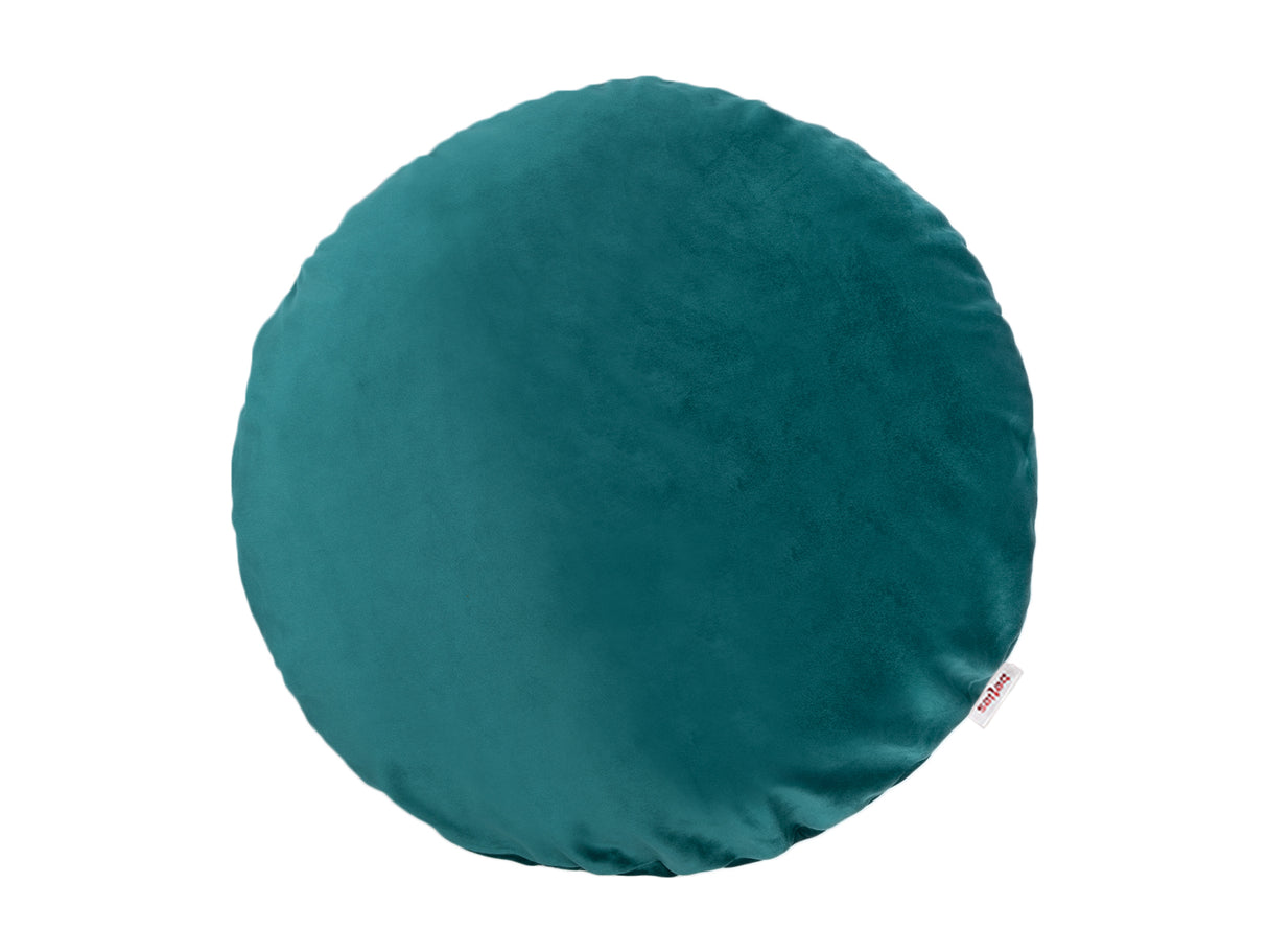 Kissenhülle rund ca. 40 cm Ø petrol beties "Samt&Sonders"