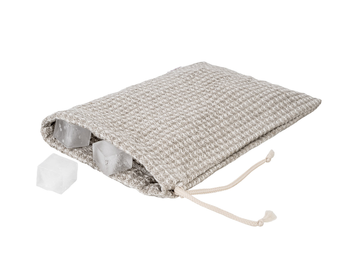Eisbeutel 16x25 cm aus 100 % Leinen – beties Leinen-Waffelpiqué