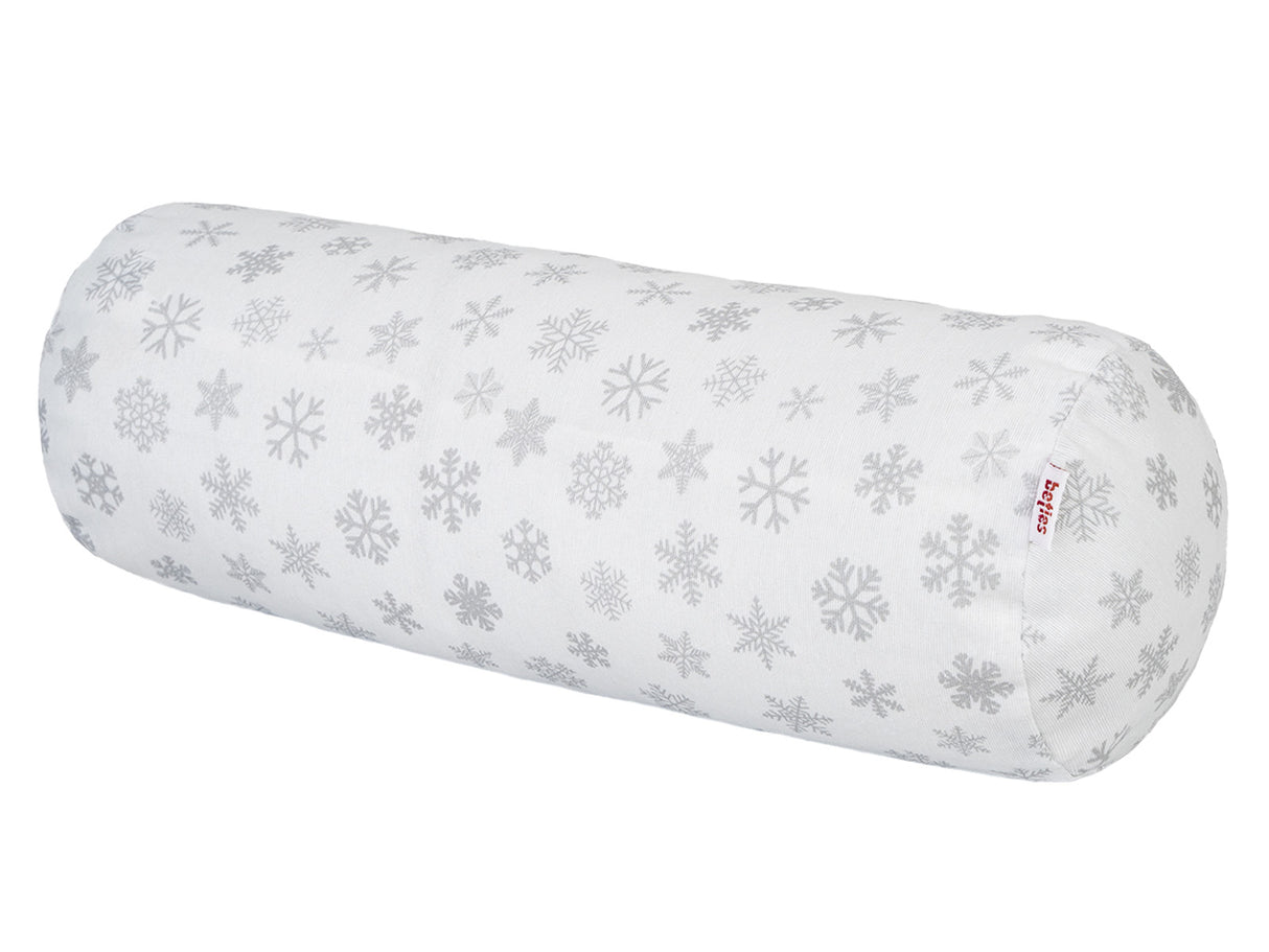 Nackenrollen Hülle ca. 15x40 cm schneeflocke-weiß winterlich beties "Winterlandschaft"