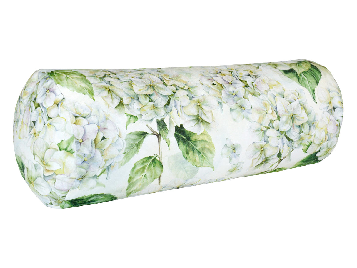 Hülle für Nackenrollen ca. 15x40 cm weiß Hortensie beties "Landlust"