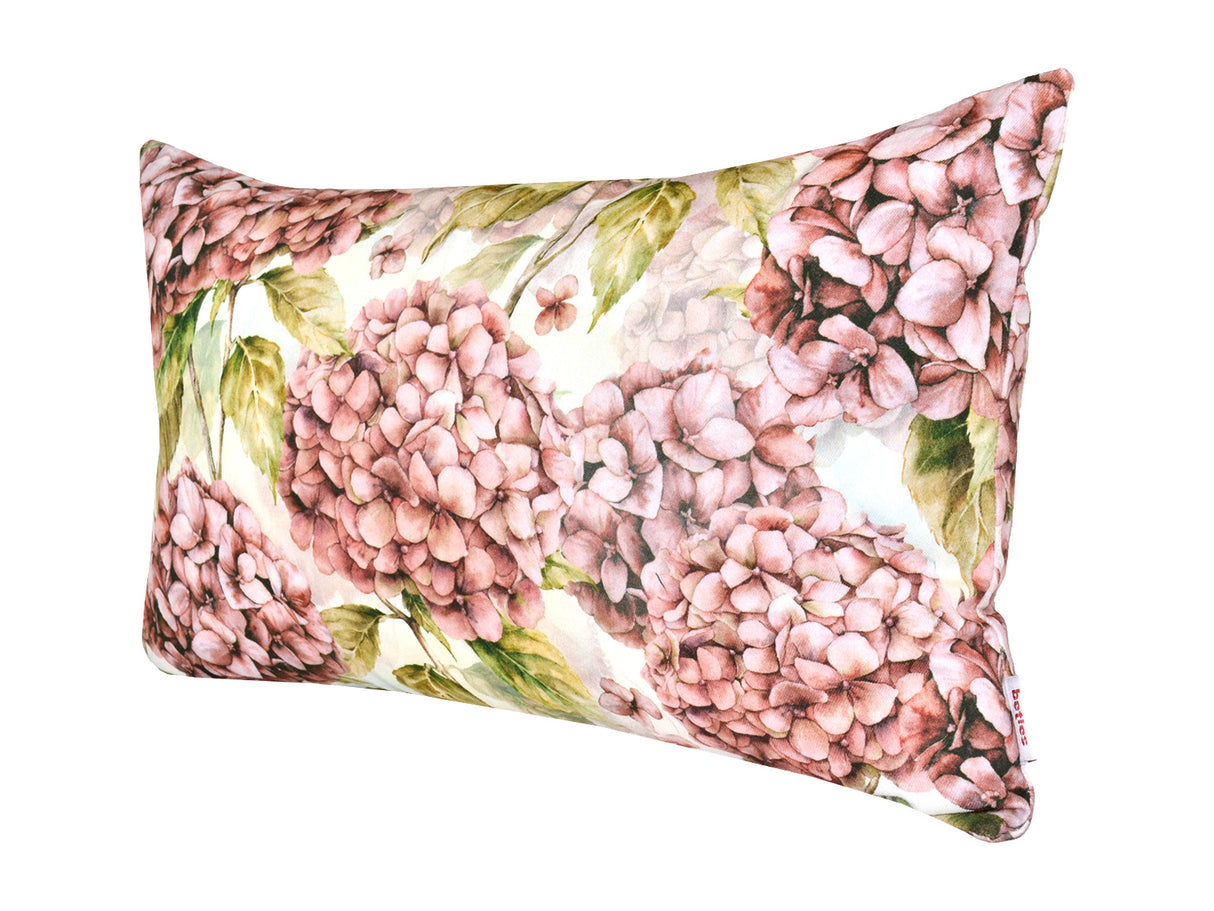 Kissenhülle ca. 30x50 cm burgundy-rose Hortensie beties "Landlust"