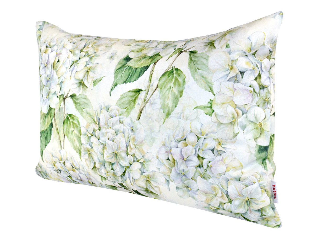 Kissenhülle ca. 30x50 cm weiß Hortensie beties "Landlust"