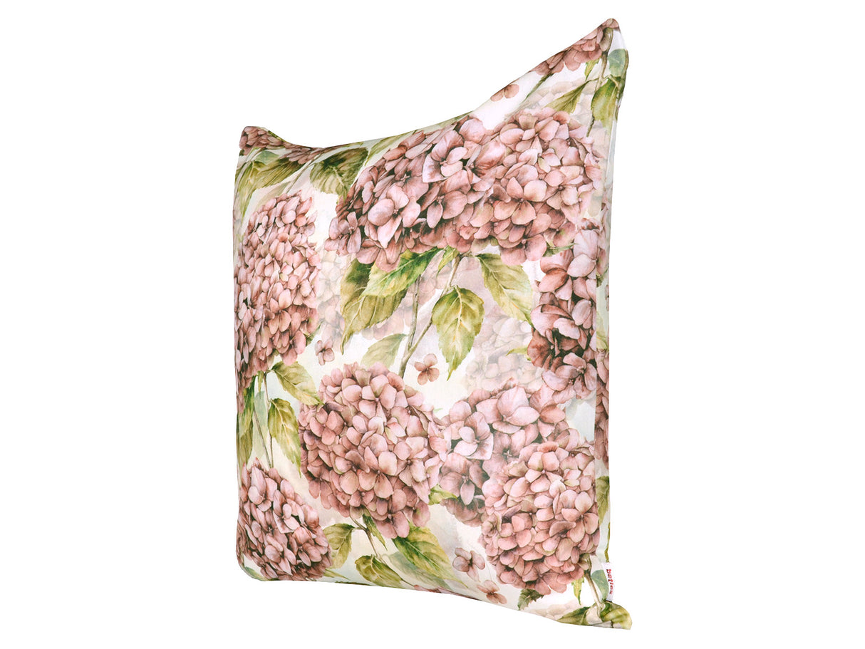 Kissenhülle ca. 50x50 cm burgundy-rose Hortensie beties "Landlust"