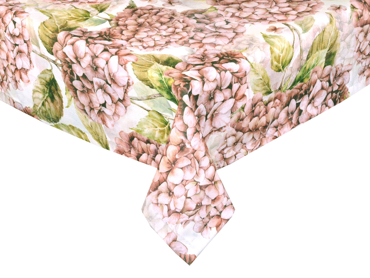 Tischdecke ca. 130x170 cm burgundy-rose Hortensie beties "Landlust"