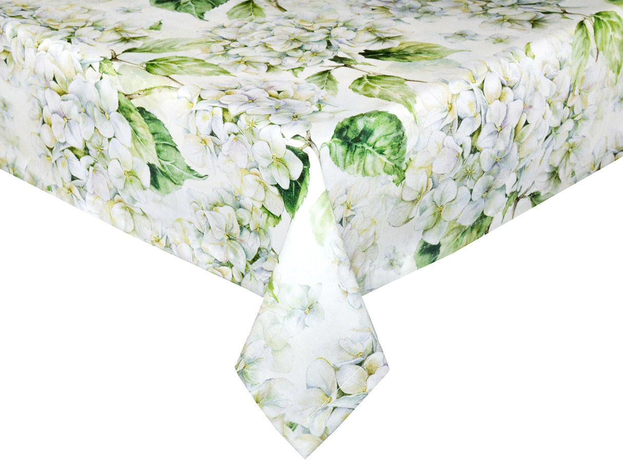 Tischdecke ca. 130x220 cm weiß Hortensie beties "Landlust"