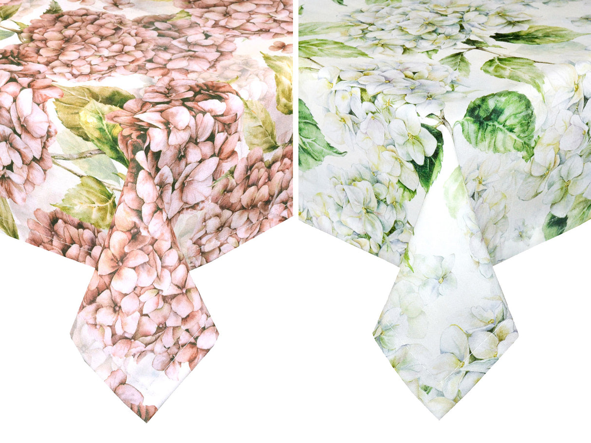 Tischdecke aus 100% Baumwolle - romantische Tischdekoration Hortensie beties "Landlust"