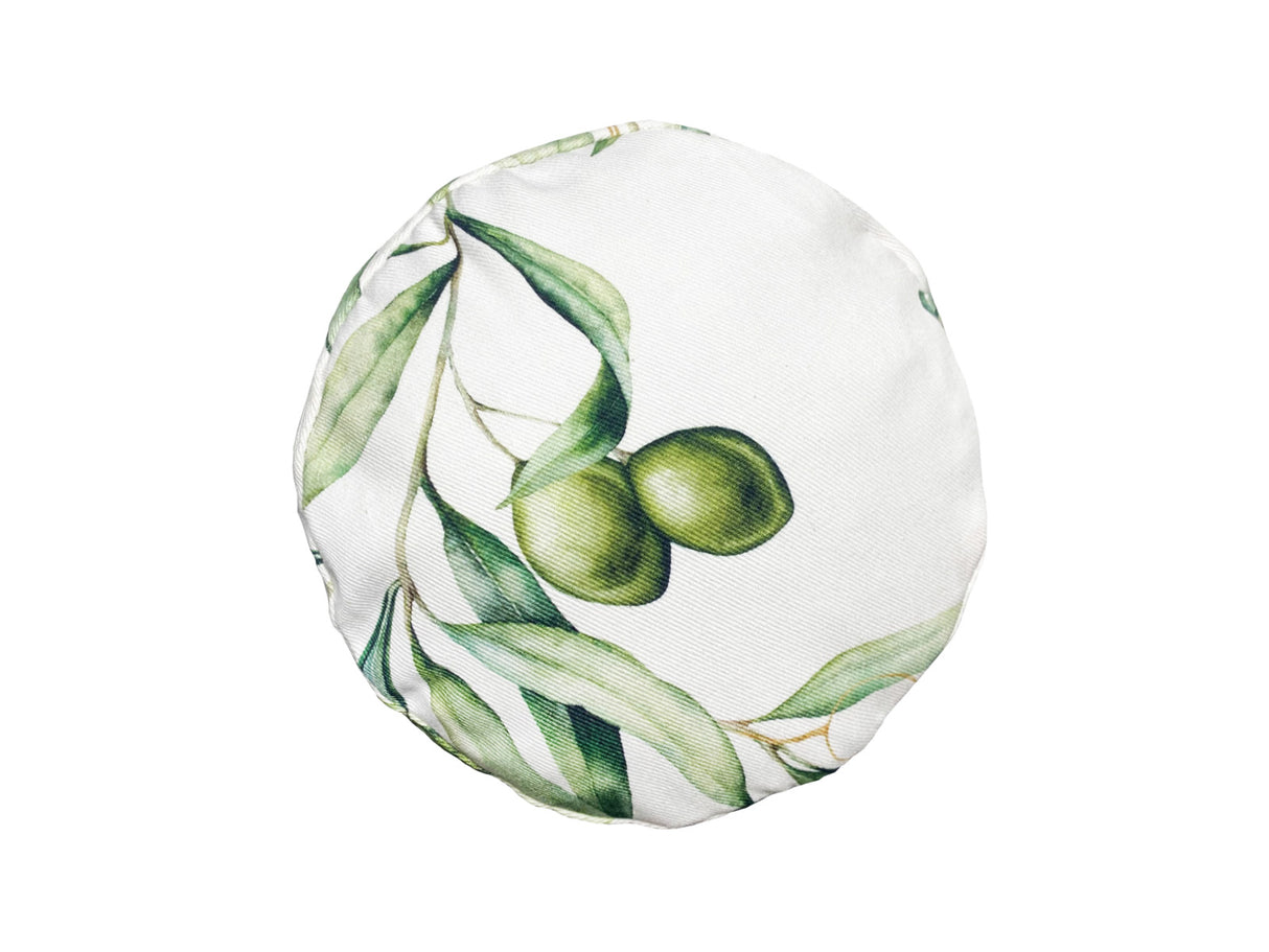 Mediterrane Hülle für Nackenrollen ca. 15x40 cm aus 100% Baumwolle - Oliven Design aus der beties "Italy Collection"