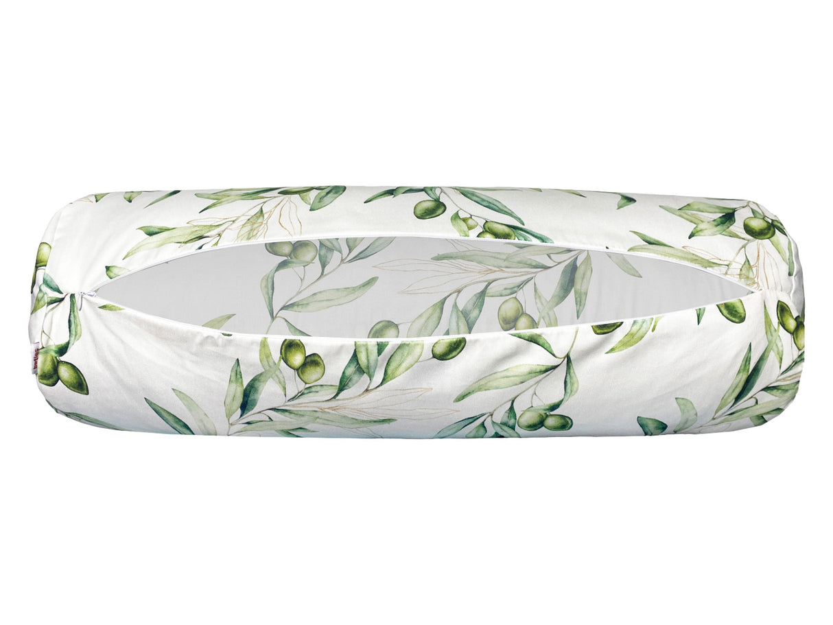 Mediterrane XL Rollen Hülle ca. 25x70 cm aus 100% Baumwolle - Oliven Design aus der beties "Italy Collection"