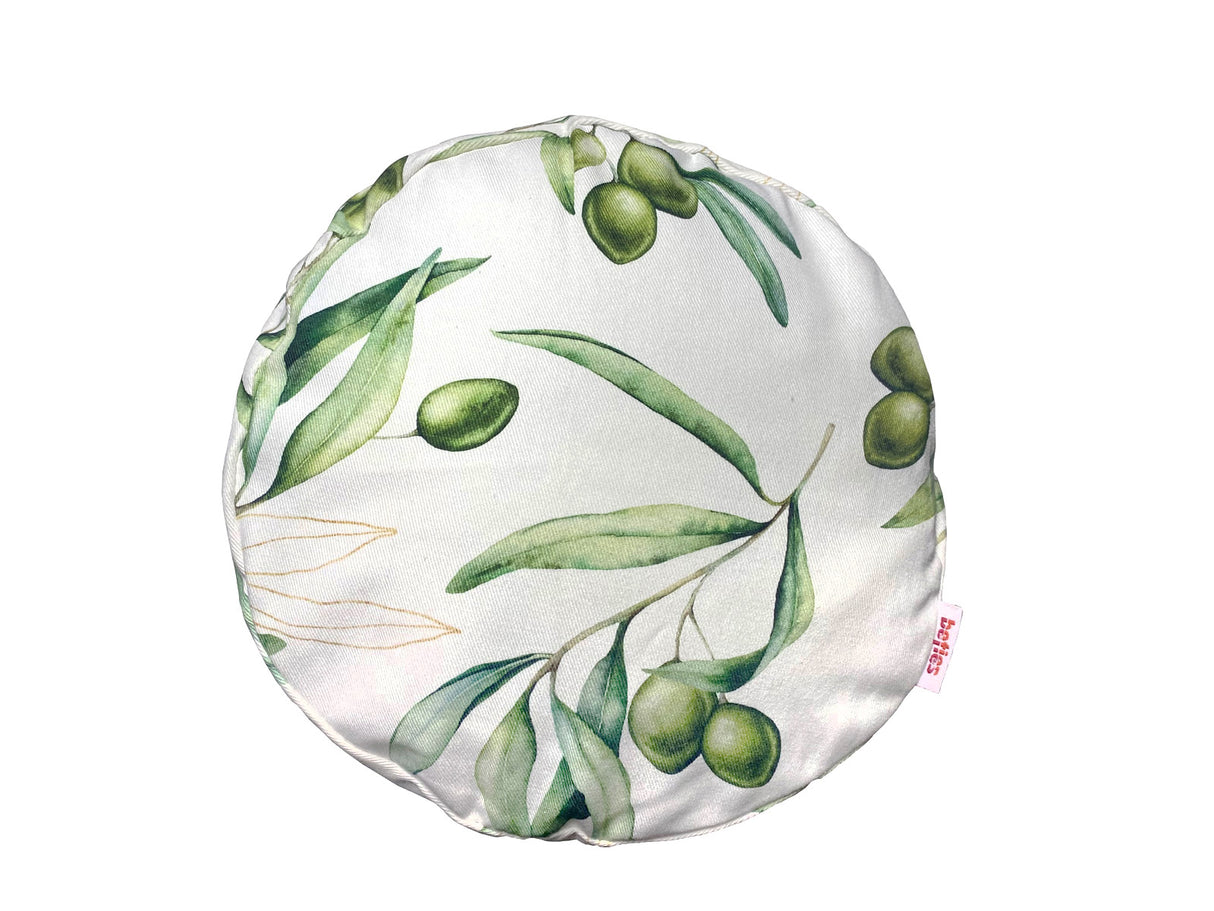 Mediterrane XL Rollen Hülle ca. 25x70 cm aus 100% Baumwolle - Oliven Design aus der beties "Italy Collection"