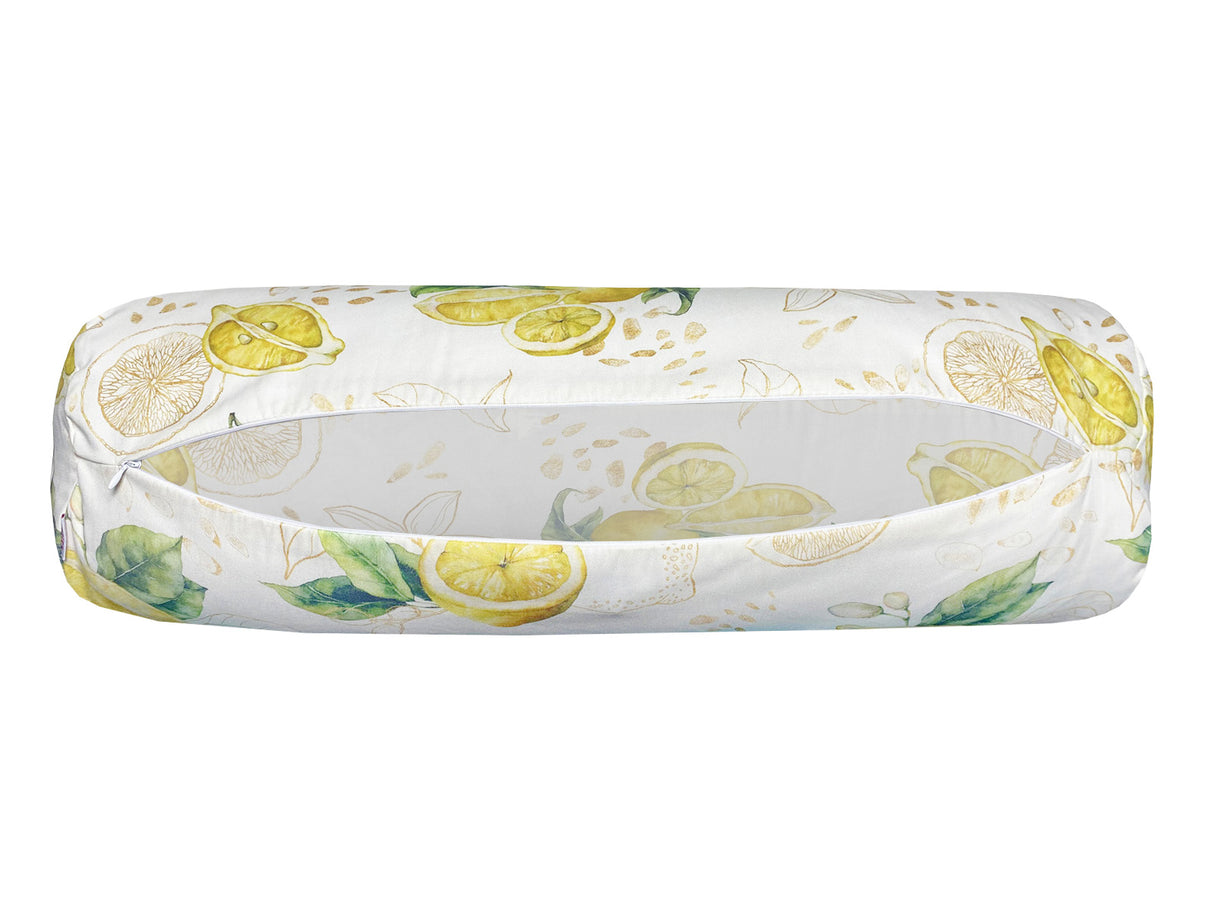 Hochwertige XL Rollen Hülle ca. 25x70 cm aus 100% Baumwolle – Zitronen-Design aus der beties "Italy Collection"
