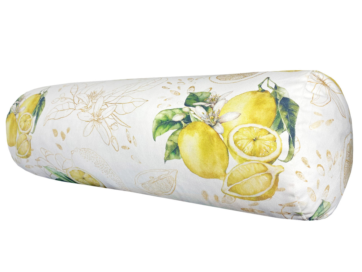 Hochwertige XL Rollen Hülle ca. 25x70 cm aus 100% Baumwolle – Zitronen-Design aus der beties "Italy Collection"