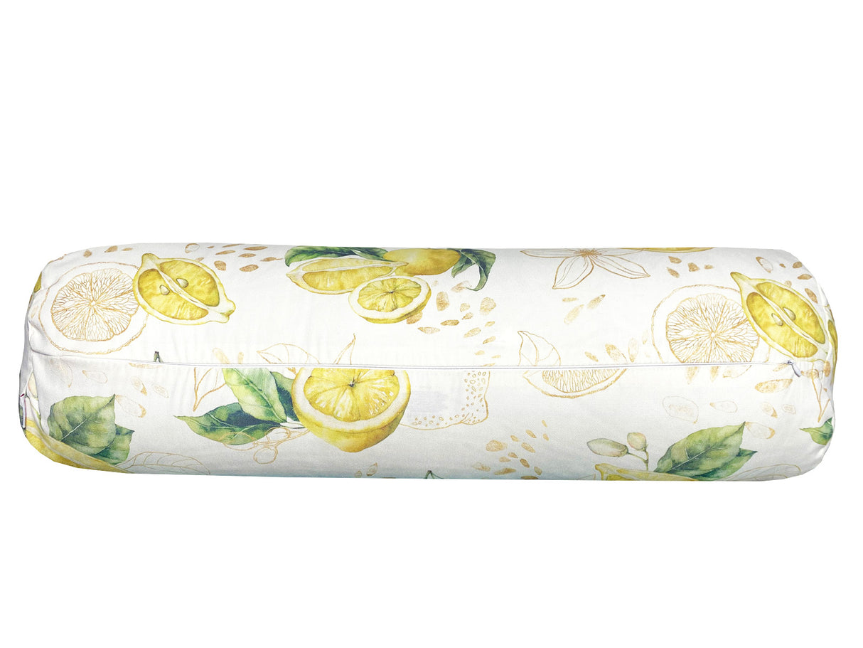 Hochwertige XL Rollen Hülle ca. 25x70 cm aus 100% Baumwolle – Zitronen-Design aus der beties "Italy Collection"