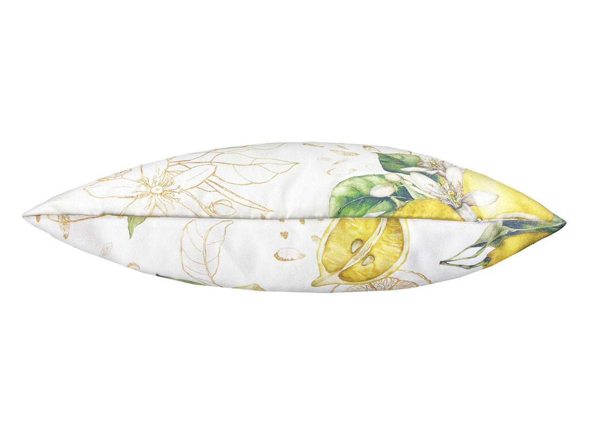Hochwertige Kissenhülle ca. 40x40 cm aus 100% Baumwolle – Zitronen-Design aus der beties "Italy Collection"
