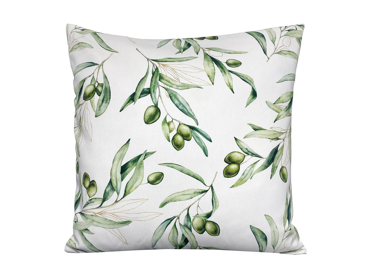 Mediterrane Kissenhülle ca. 50x50 cm aus 100% Baumwolle - Oliven Design aus der beties "Italy Collection"