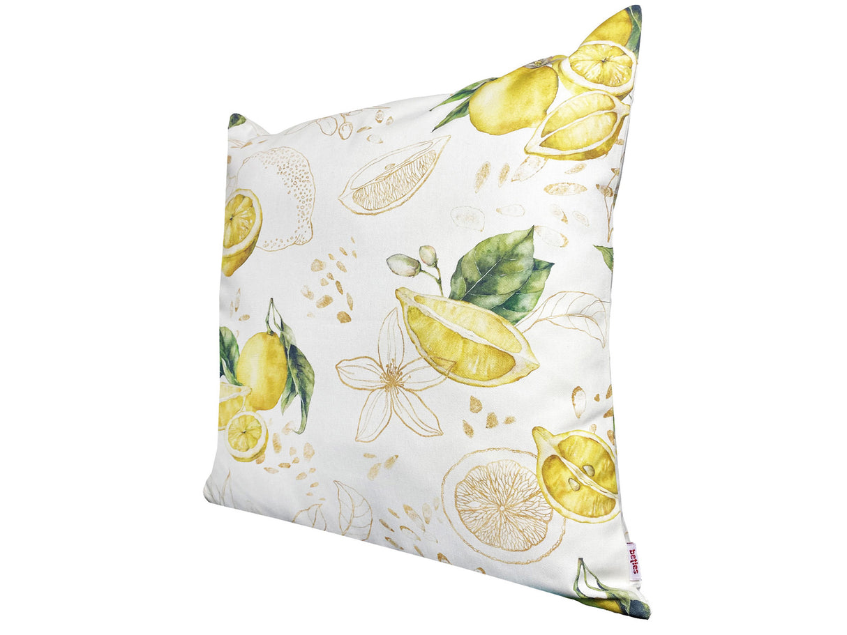 Hochwertige Kissenhülle ca. 50x50 cm aus 100% Baumwolle – Zitronen-Design aus der beties "Italy Collection"