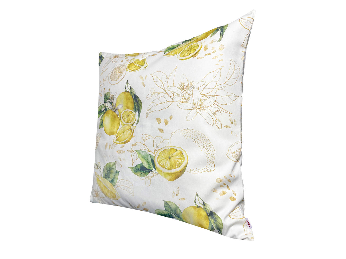 Hochwertige Kissenhülle ca. 60x60 cm aus 100% Baumwolle – Zitronen-Design aus der beties "Italy Collection"