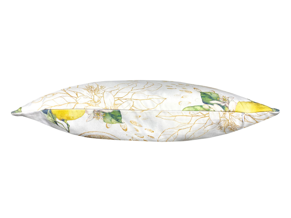 Hochwertige Kissenhülle ca. 60x60 cm aus 100% Baumwolle – Zitronen-Design aus der beties "Italy Collection"