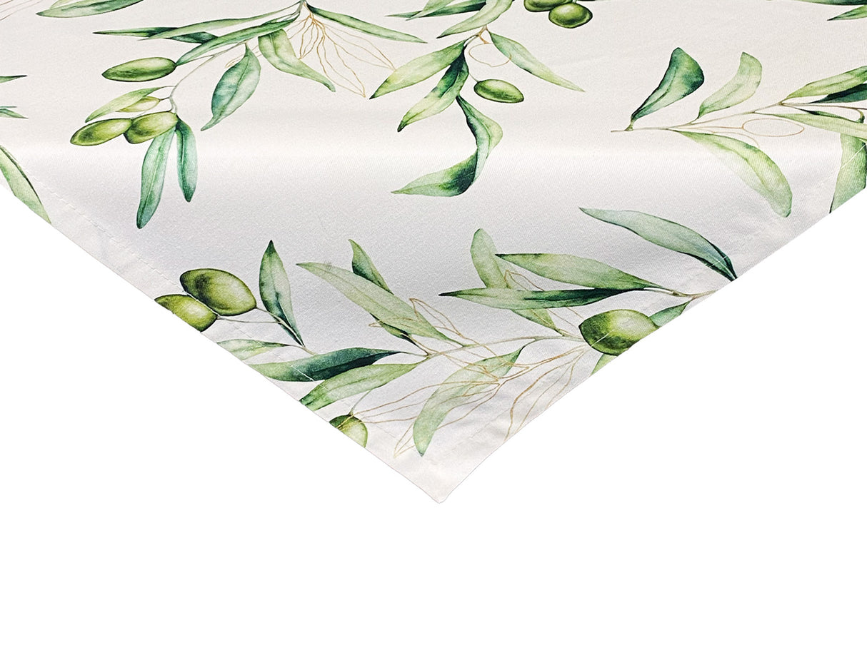 Mediterrane Mitteldecke ca. 80x80 cm aus 100% Baumwolle - Oliven Design aus der beties "Italy Collection"