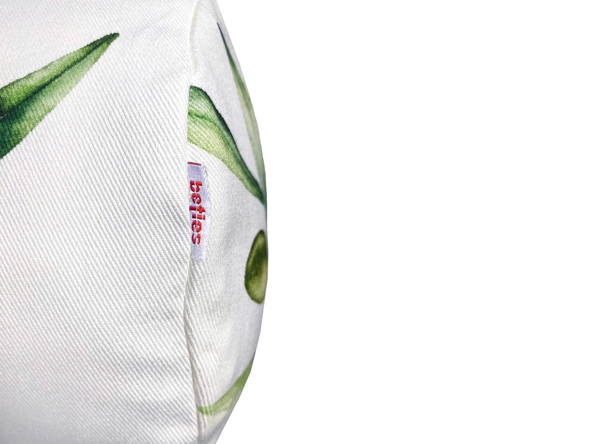 Mediterrane XL Rollen Hülle ca. 25x70 cm aus 100% Baumwolle - Oliven Design aus der beties "Italy Collection"