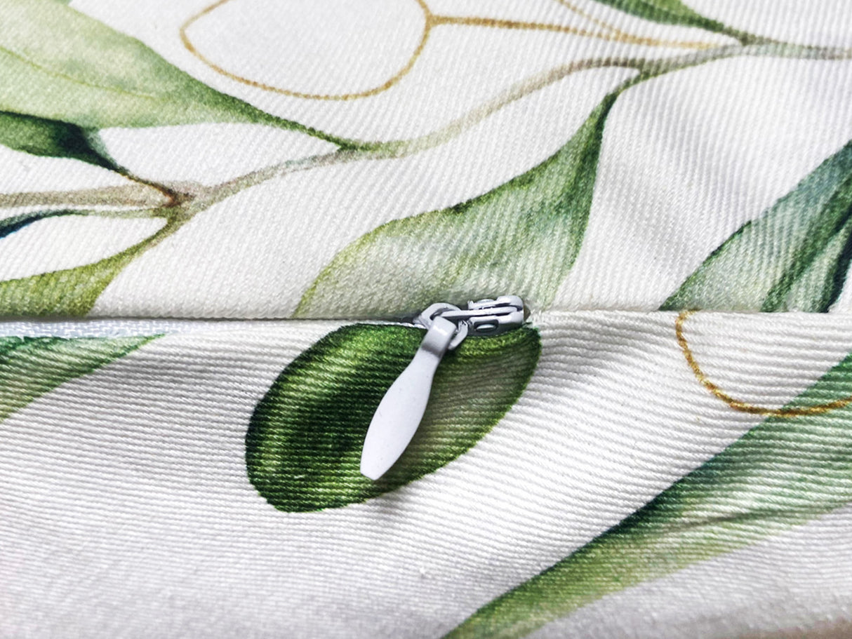 Mediterrane runde Kissenhülle ca. 40 cm Ø aus 100% Baumwolle - Oliven Design aus der beties "Italy Collection"