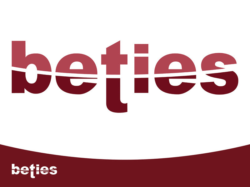 Rotes beties Logo mit beties Schriftzug