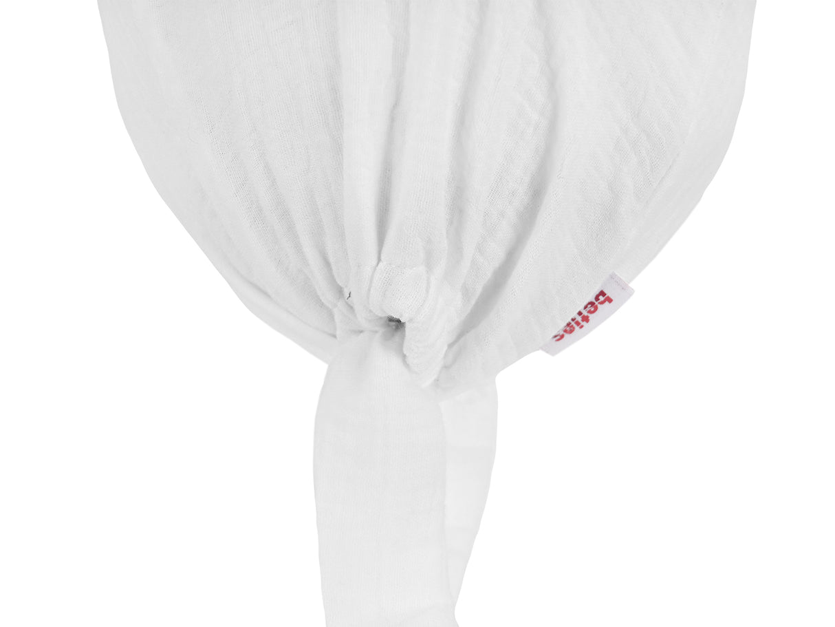 beties Musselin Schlafmütze OP-Haube – Polar Weiß – Rückansicht – 100% Musselin
