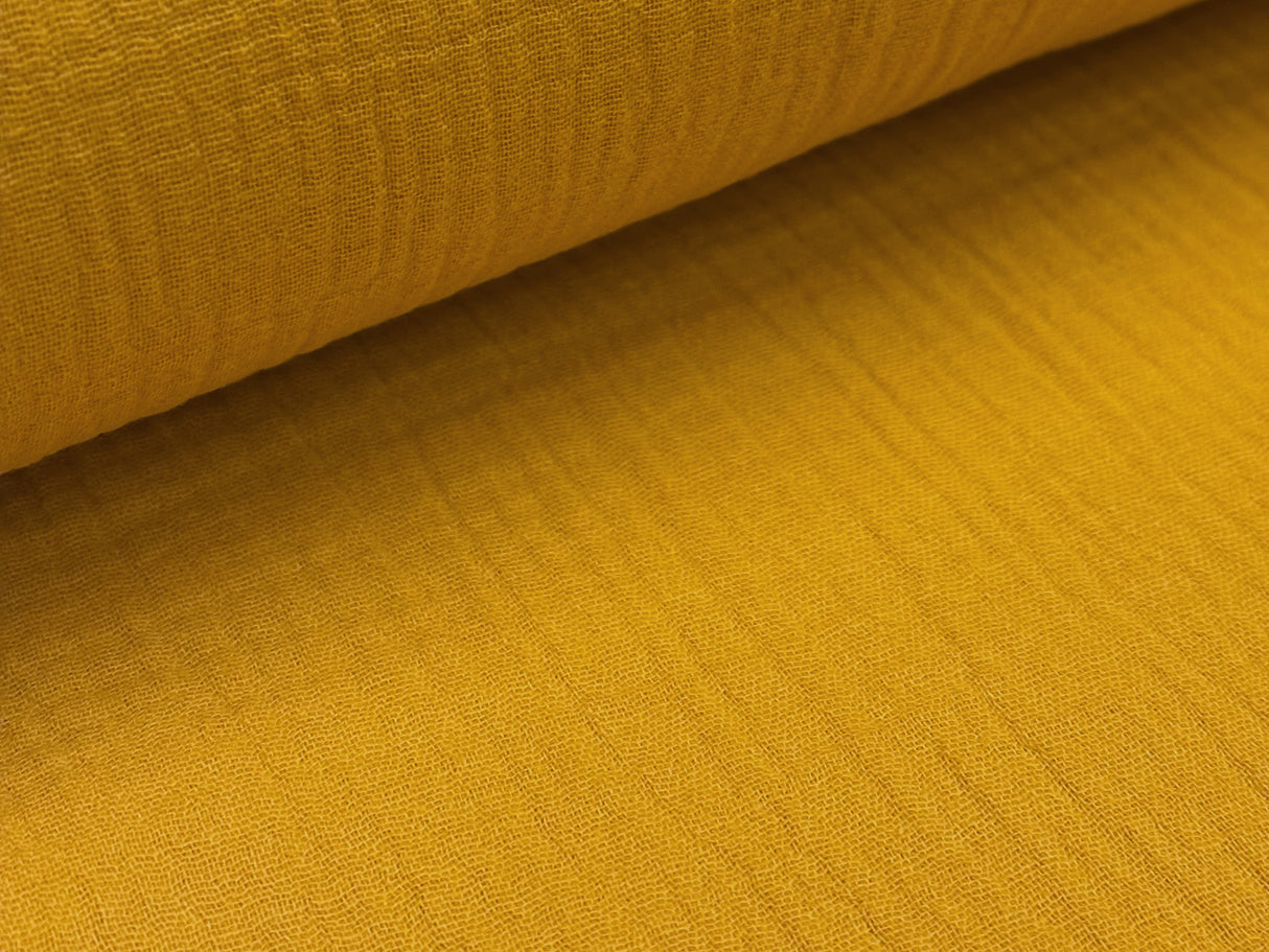 Meterware Bio-Baumwolle senf-gelb breite ca. 135 cm beties