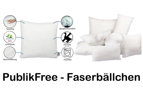 Remplissage d'oreiller boules de fibres de polyester lavable beties "PublikFree"