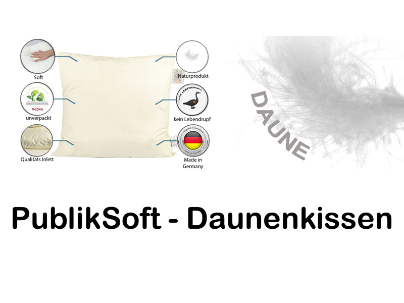 Kissenfüllung Daunenkissen waschbar beties "PublikSoft“