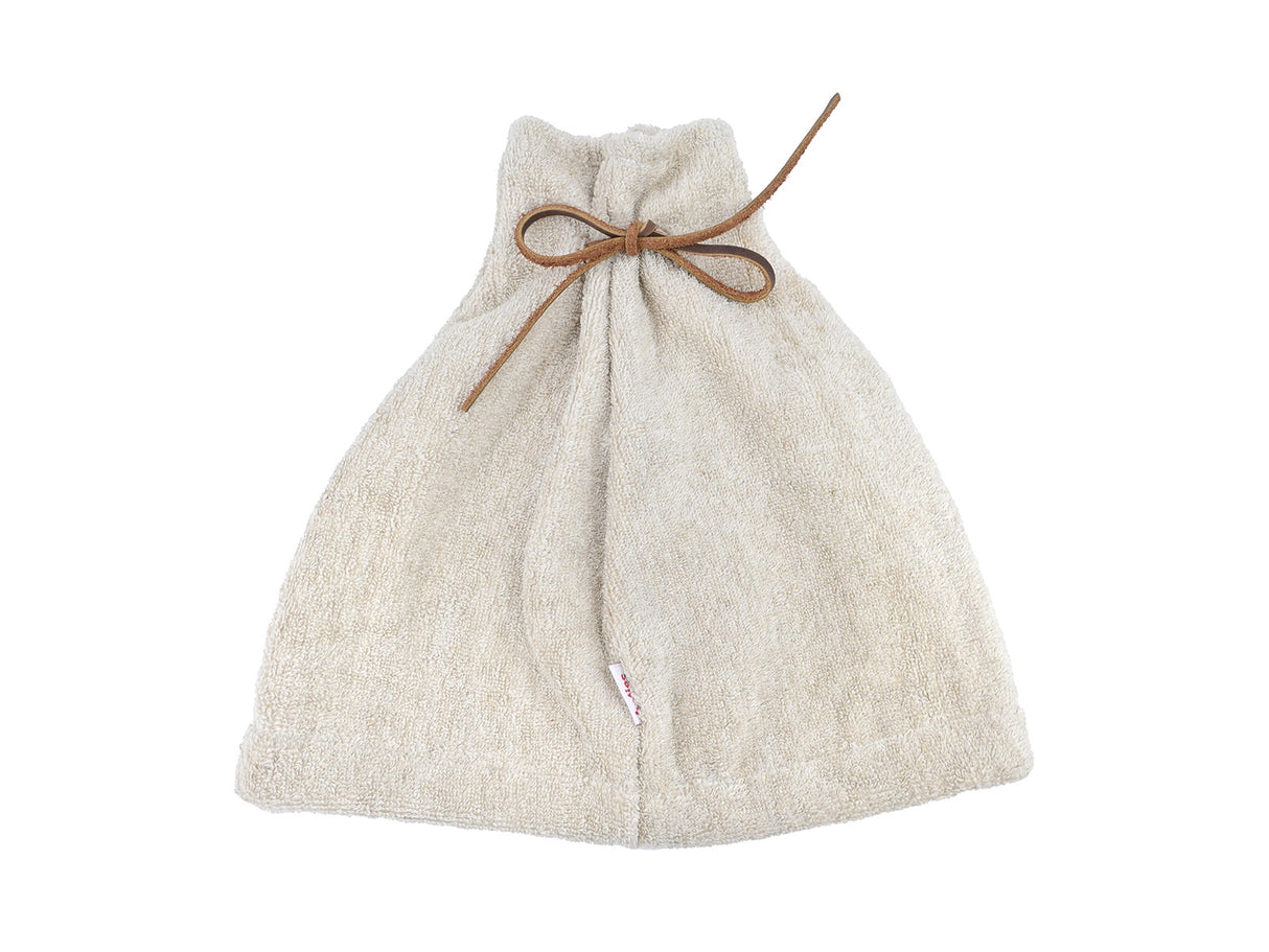 Saunahut Kamin aus Leinen-Frottee mit Lederband – One Size | SAVU