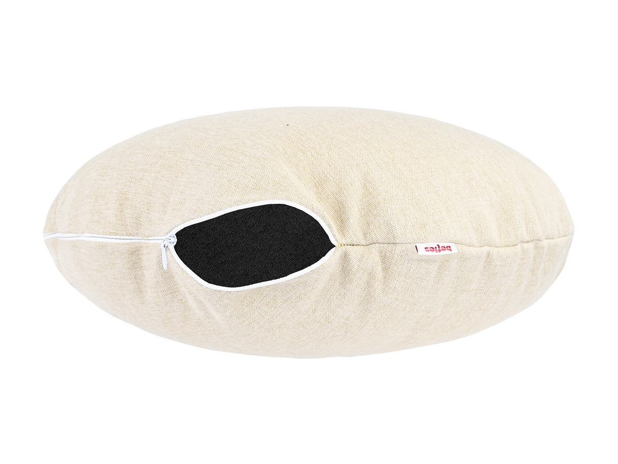 Kissenhülle ca. 50 cm Ø – melierter Möbelstoff mit Tiefe und Stand | beties WunschTON
